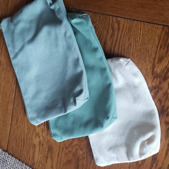 Recycled Cotton Canvas 3-Pc Pouch Set - New - Picture 2 of 12